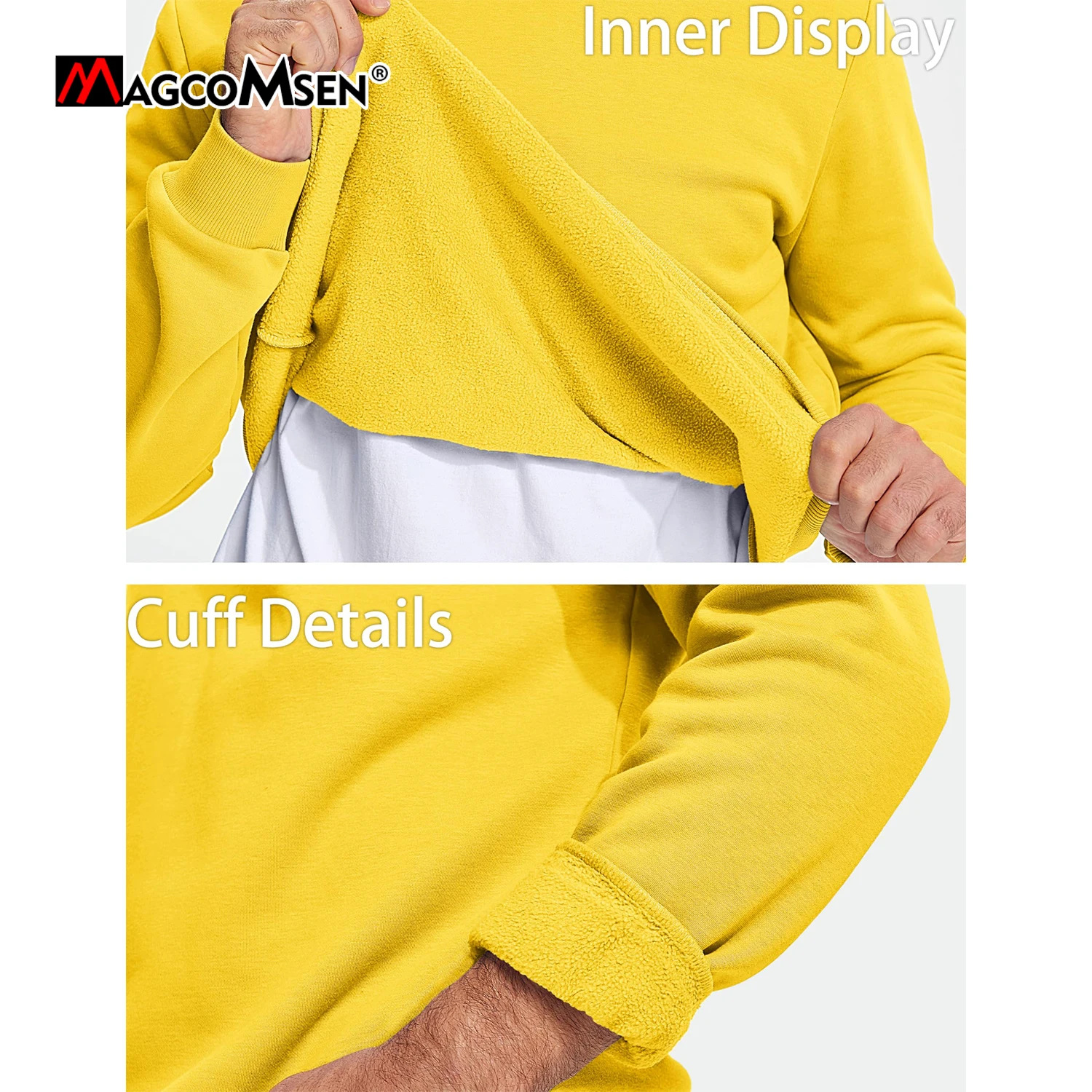 Herren-Sweatshirt Mit Fleece-Futter & 1/4-Reißverschluss - Super Warm, Mega Bequem