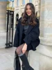 Fashion Lapel Woolen Jacket For Women 2024 Autumn Single Breasted Long Sleeve Coats Female Elegant Oversized Chic Street Outwear 1