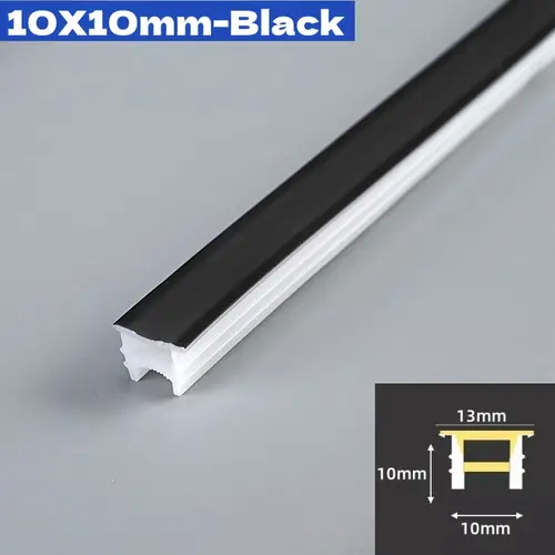 Black Flexible LED Neon Rope Lamp Silicone Tube Diffuser Recessed Channel For WS2811 WS2812B Waterproof Ribbon Neon Strip Lights - Image 13