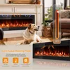 Electric Fireplace in-Wall Recessed and Wall Mounted with Remote Control, 1500/750W Fireplace Heater 3