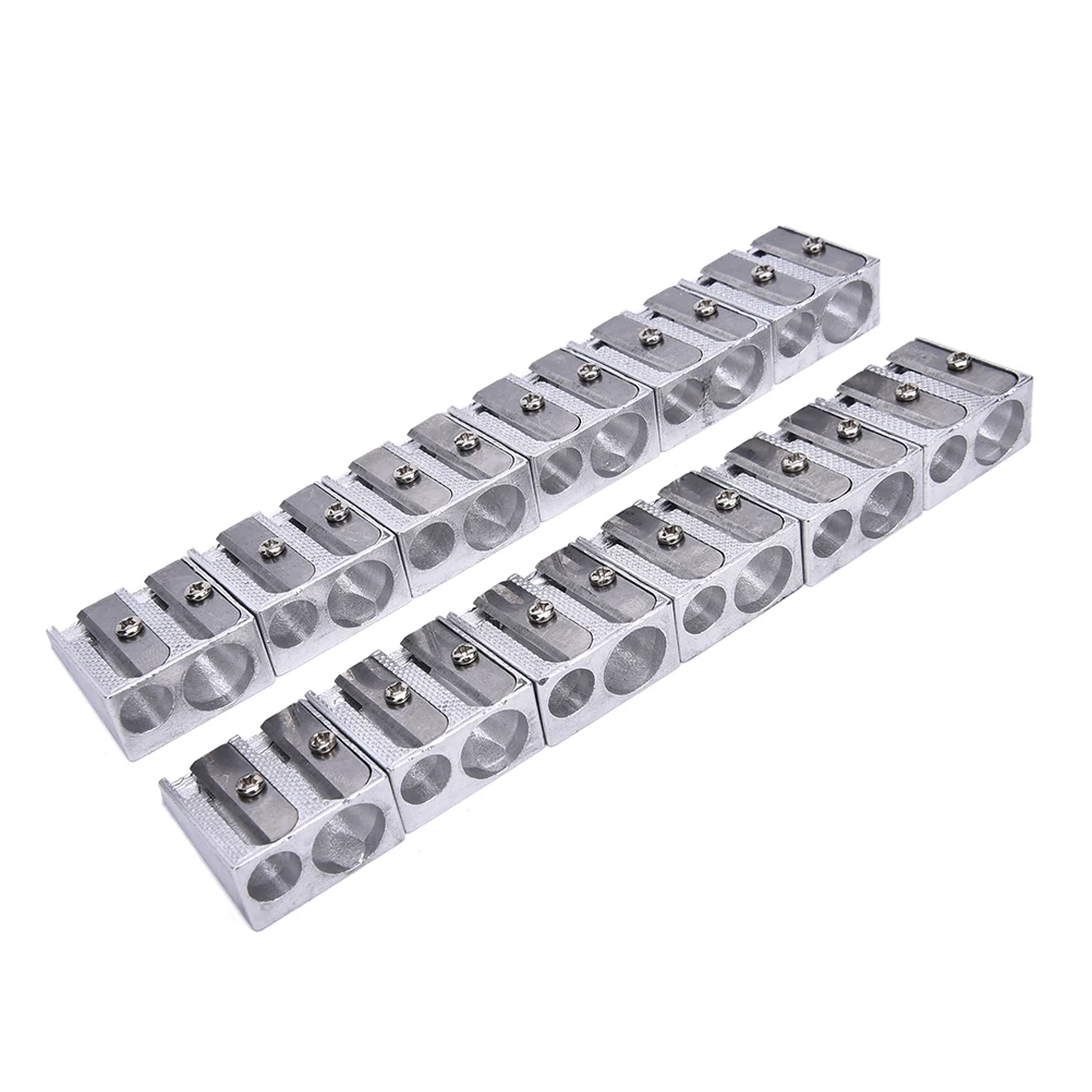 Pencil Sharpener 3pcs Sliver Hand Metal Pencil Sharpener Metal Drawing Writing Learning Tools School Accessory