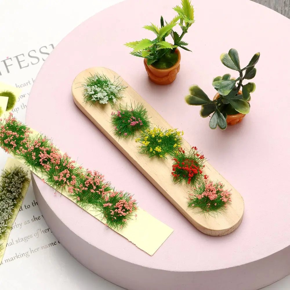 Miniature Garden Decor Grass Tufts and Flower Clusters