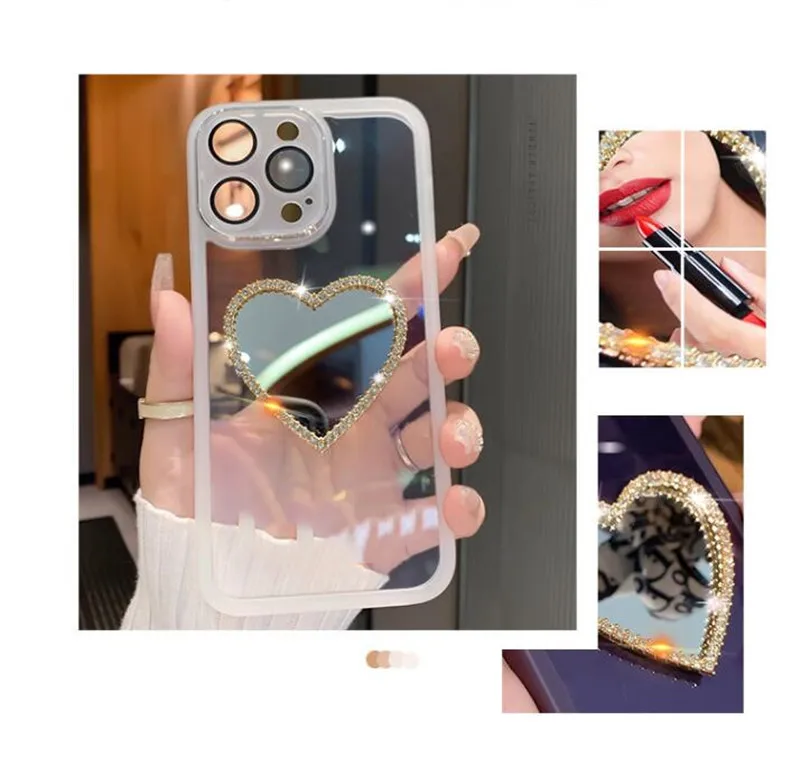 Glitzer Diamant Spiegel Handyhülle für Samsung Galaxy S23 ultra S24 S23FE S22 Plus S21FE s20 FE M13 M14 A05 A05S Weich_voghion.com