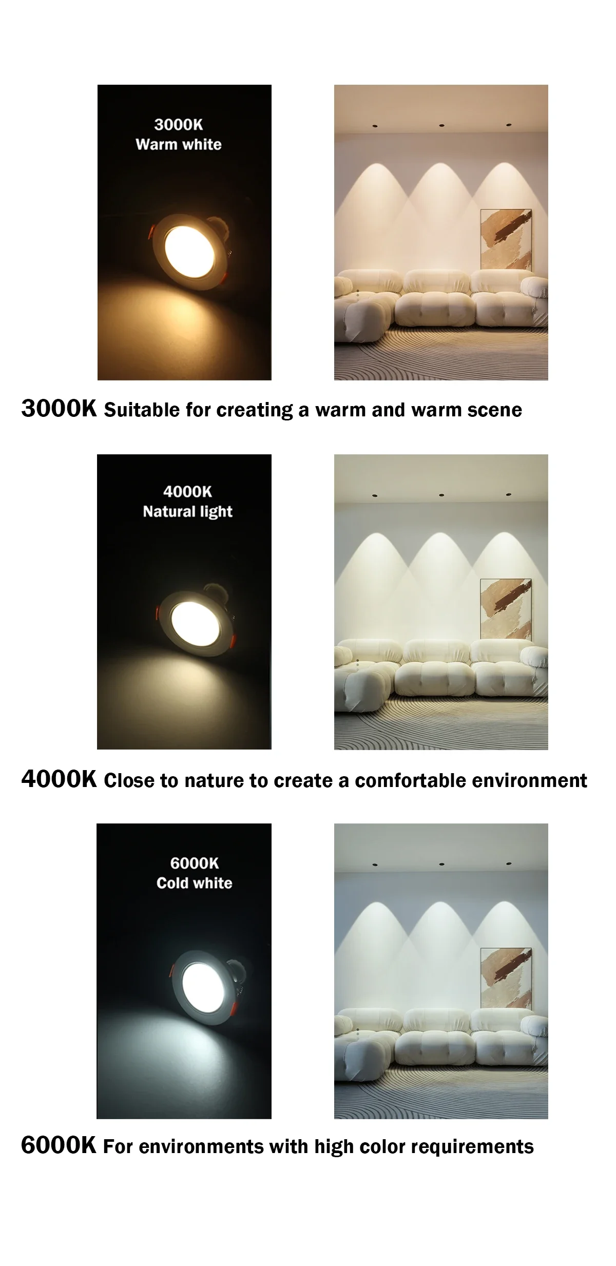 Description Picture 5 of item4pcs LED Bulb GU10 Spotlight 120degree 5W 6W 7W 8W 9W No Fliker AC220V 110V Replace 50w Halogen Lamp for Home Lighting Derection