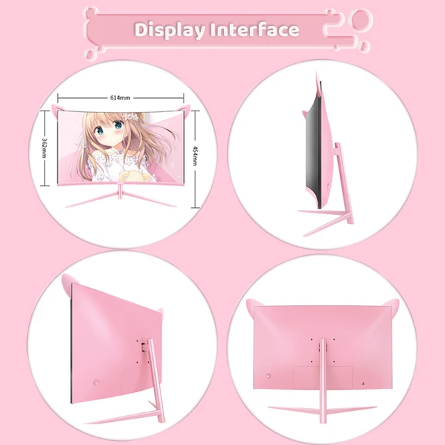 27 Pink Curved Monitor FHD 1080p 2ms VA 165hz HDMI 98% sRGB - Dubsnatch