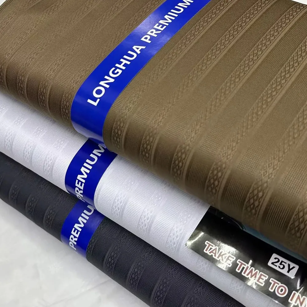 Cotton Blending Material Fabric 5 Yards Cross Stripe Pattern High Quality Suit Fabrics For Men 09B13