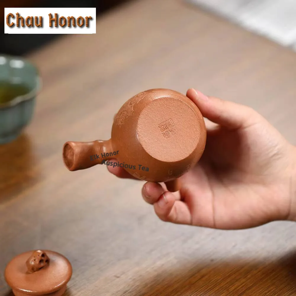 110ml High-grade Yixing Purple Clay Teapot Handmade Side Handle Tang Yu Tea Pot Classic Beauty Kettle Chinese Zisha Teaware Gift