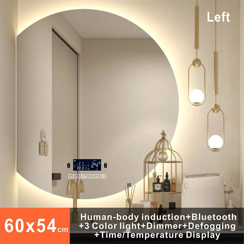 Espejo de baño telescópico montado en la pared, espejo de maquillaje LED  ajustable, amplificación táctil 10x, espejo de luz suave para maquillaje, 8  pulgadas - AliExpress