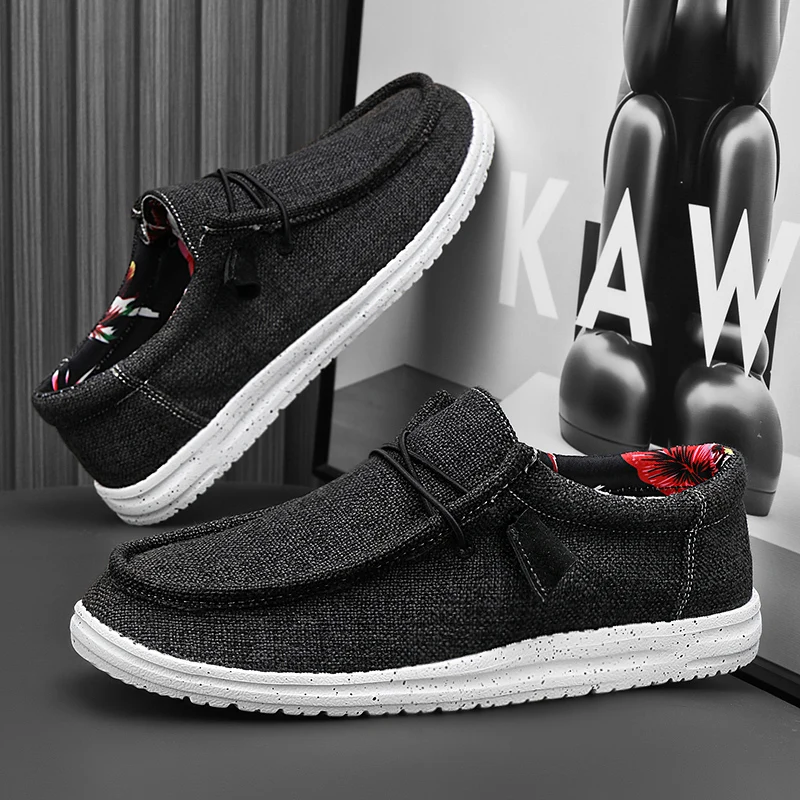 Men Casual Shoes Breathable Lightweight Slip-On Flats Simple Comfortable Solid Color Soft Sole Shoes Men Shose For Sale Loafers - 2