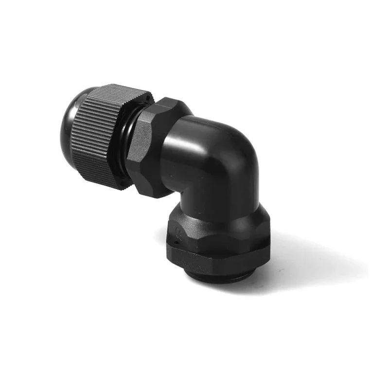 M12/M16/M20/M25 Nylon Waterproof 90 Degrees Cable Gland Wire Fitting Plastic Range Cable Entry 1pcs cable gland