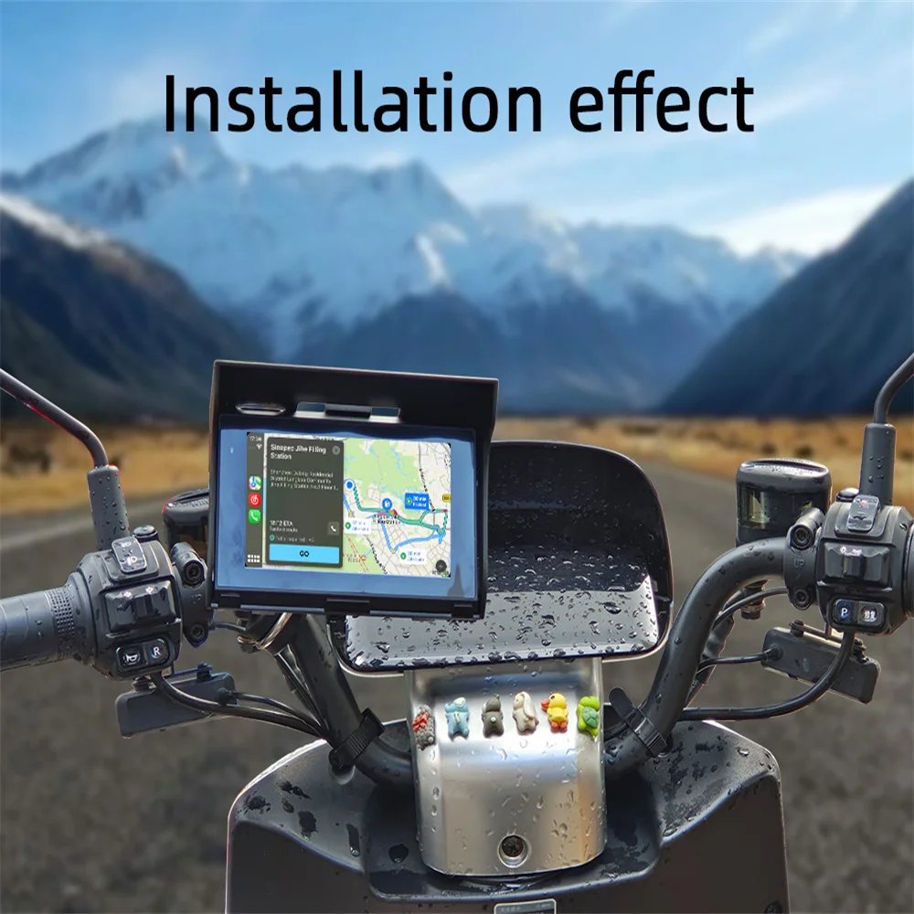 New 5 Inch Touch Motorcycle GPS Navigation Portable Motorcycle Special Navigator Support CarPlay / Android Auto IPX76 Waterproof
