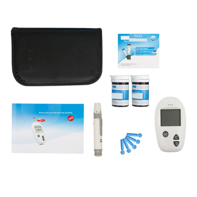 Blood Glucose Monitoring Kit, 50 Glucometer Strip, 50 Lancets, Diabetes Blood Sugar Test Kit, No Coding