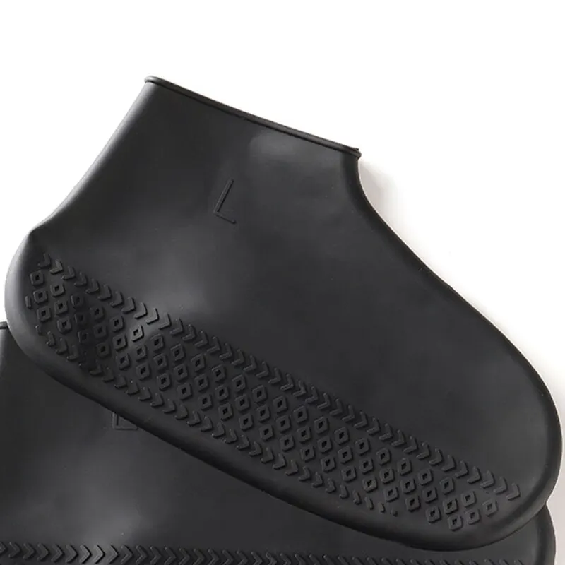 Shoe Covers Unisex Silicone Shoe Covers Solid Color Rain Waterproof Reusable Stretchable Shoes Socks Protector