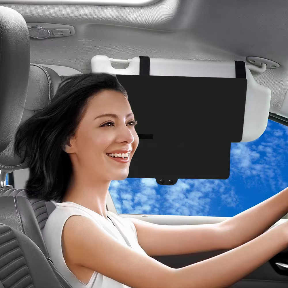 Car Sun Visor Extender Sunshade Extension Board Shield Blocker Front Side Window Shade Anti Glare Interior Accessories