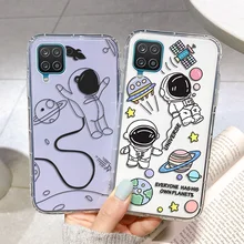 

For Samsung S20 FE Case Funda Samsung A12 Case Astronaut Phone Case For Galaxy A52 A52S A51 A32 A21S A71 A50 A72 S21 Ultra Cover