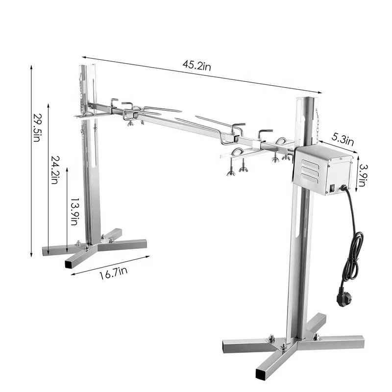 Portable Tripod Lamb Pig Rotating Spit BBQ Grill Rotisserie Kit with Motor Outdoor Bbq Camping Kits outdoor Rotisserie 3