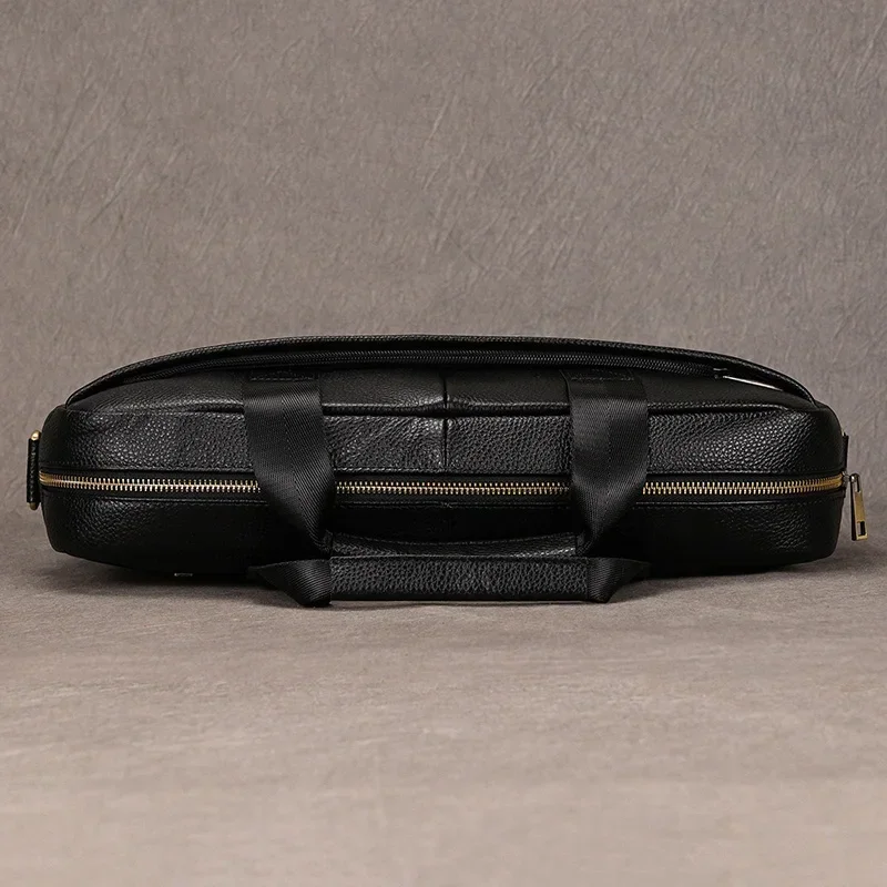 Genuine Leather Business Laptop Bag for Men
