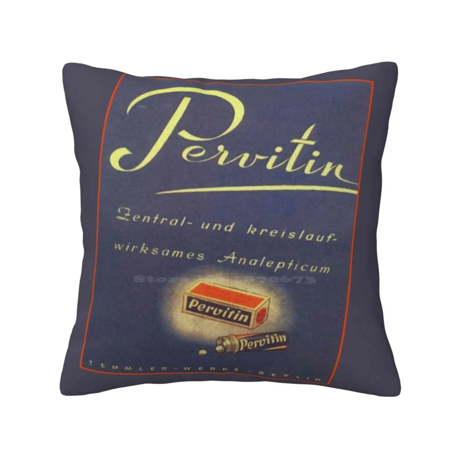 

Подушки Pervitin, украшение для дома в спальне, Pervitin, винтажные немецкие лекарства