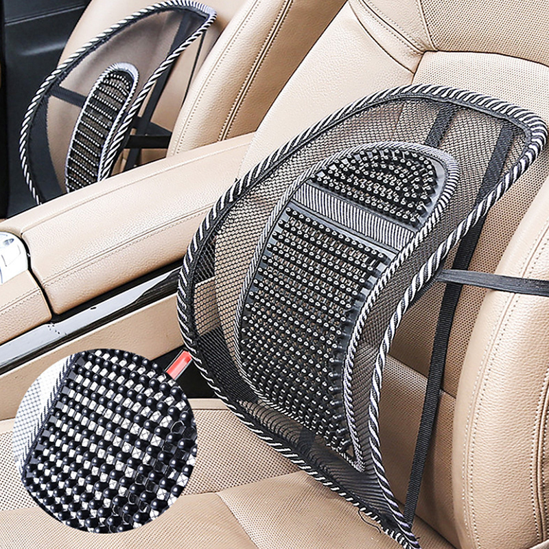 Car Seat Chair Back Cushion Ventilate Mesh Lumbar Back Brace Car Seat Chair Cushion Office Home Massage Back Cushion Universal
