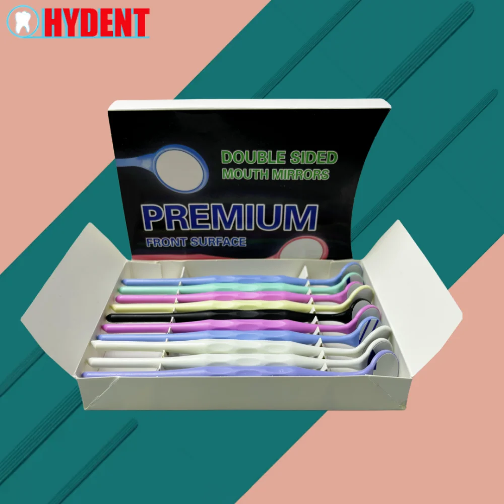 10 pz Dentale Double Sided Bocca Specchi Autoclavabile Premium Esame Superficie Frontale Riflettore Specchio Orale Strumento di Odontoiatria Colore  66