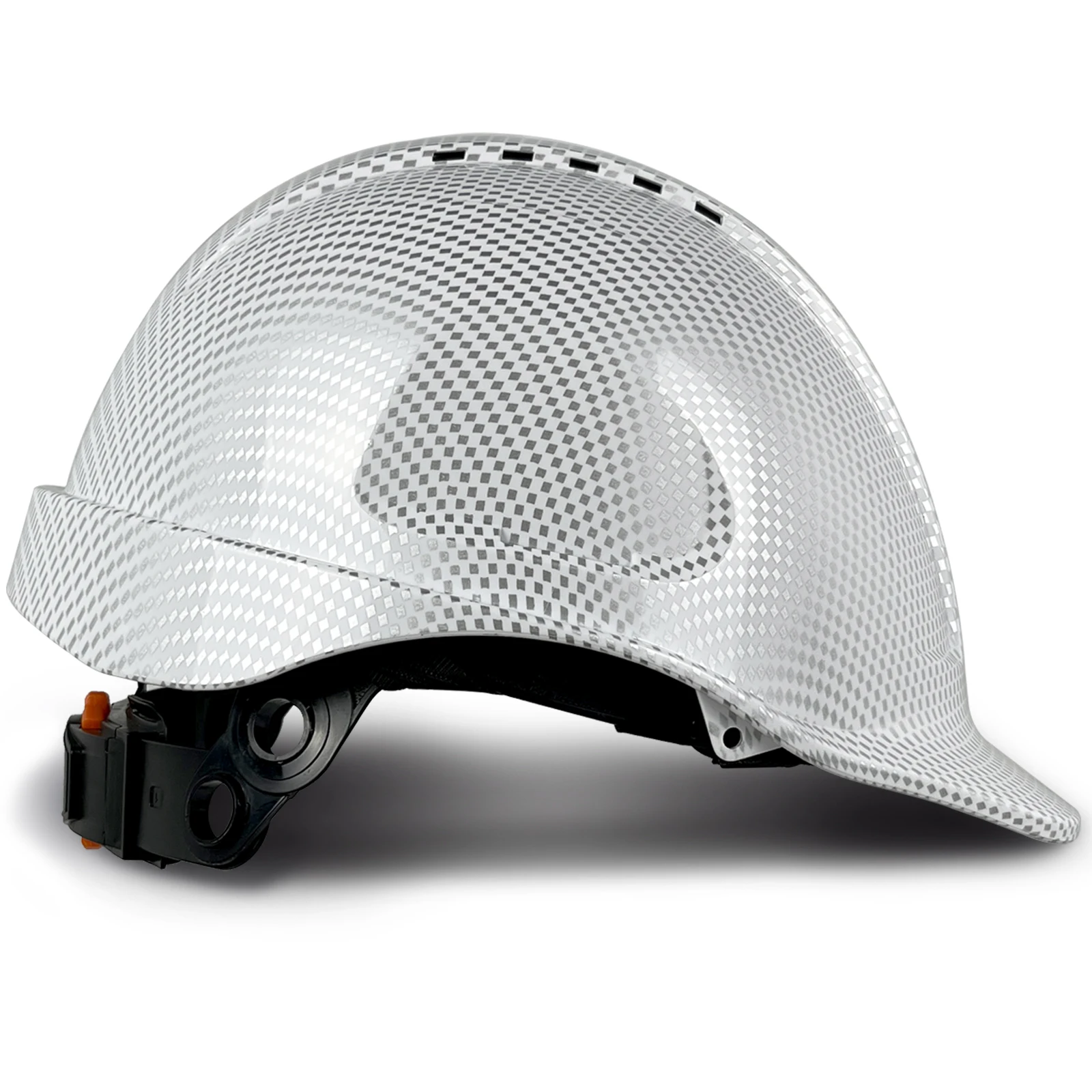 Carbon Fiber Pattern Work Safety Helmet With Vents ABS Industrial