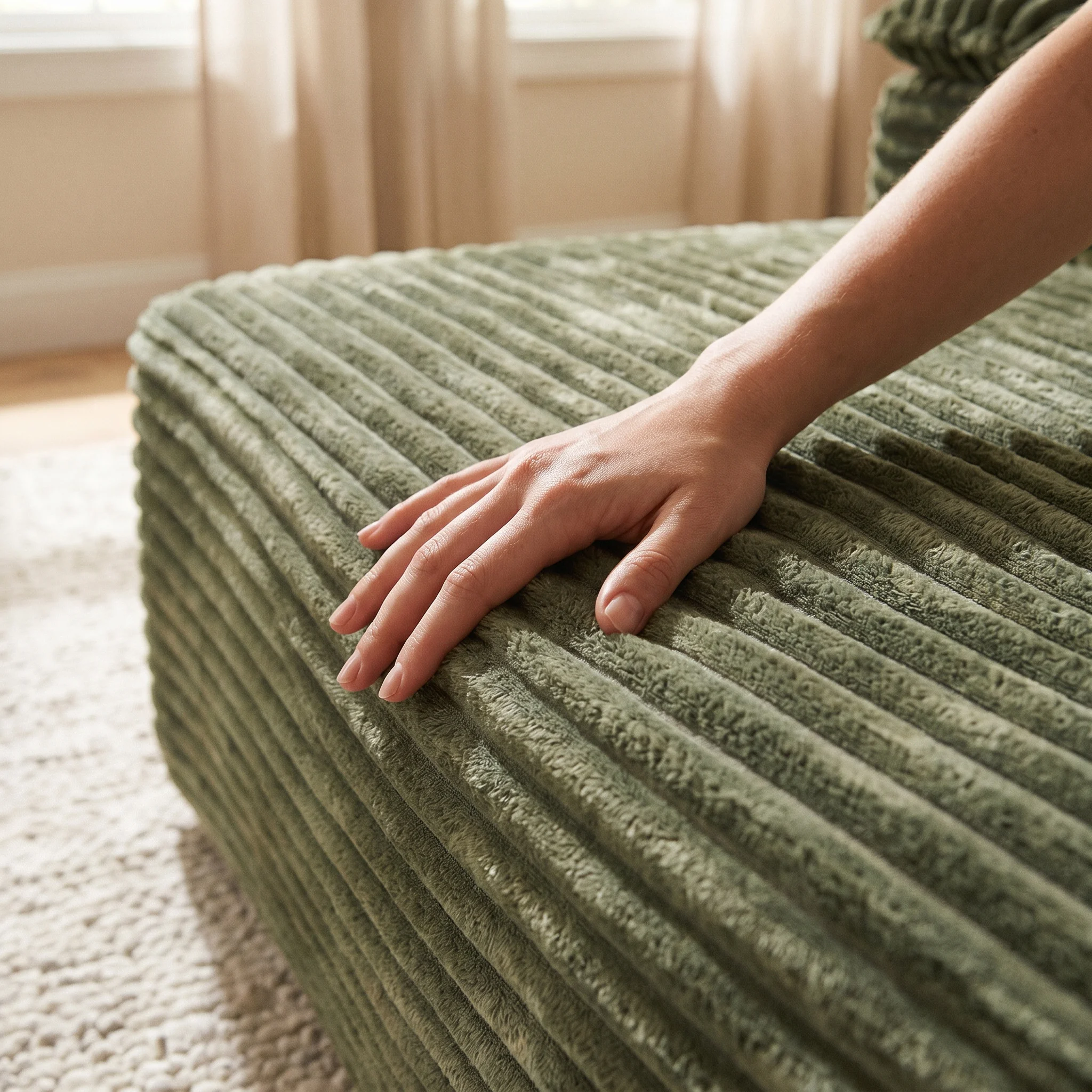 Oversized Corduroy Sofa Bed 7