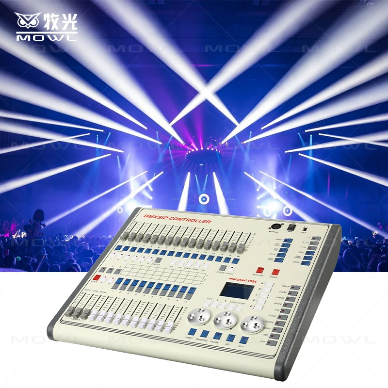 

MOWL Mini Pearl 1024 диммируемая сценическая световая консоль, жемчужный контроллер DMX, светодиодный контроллер