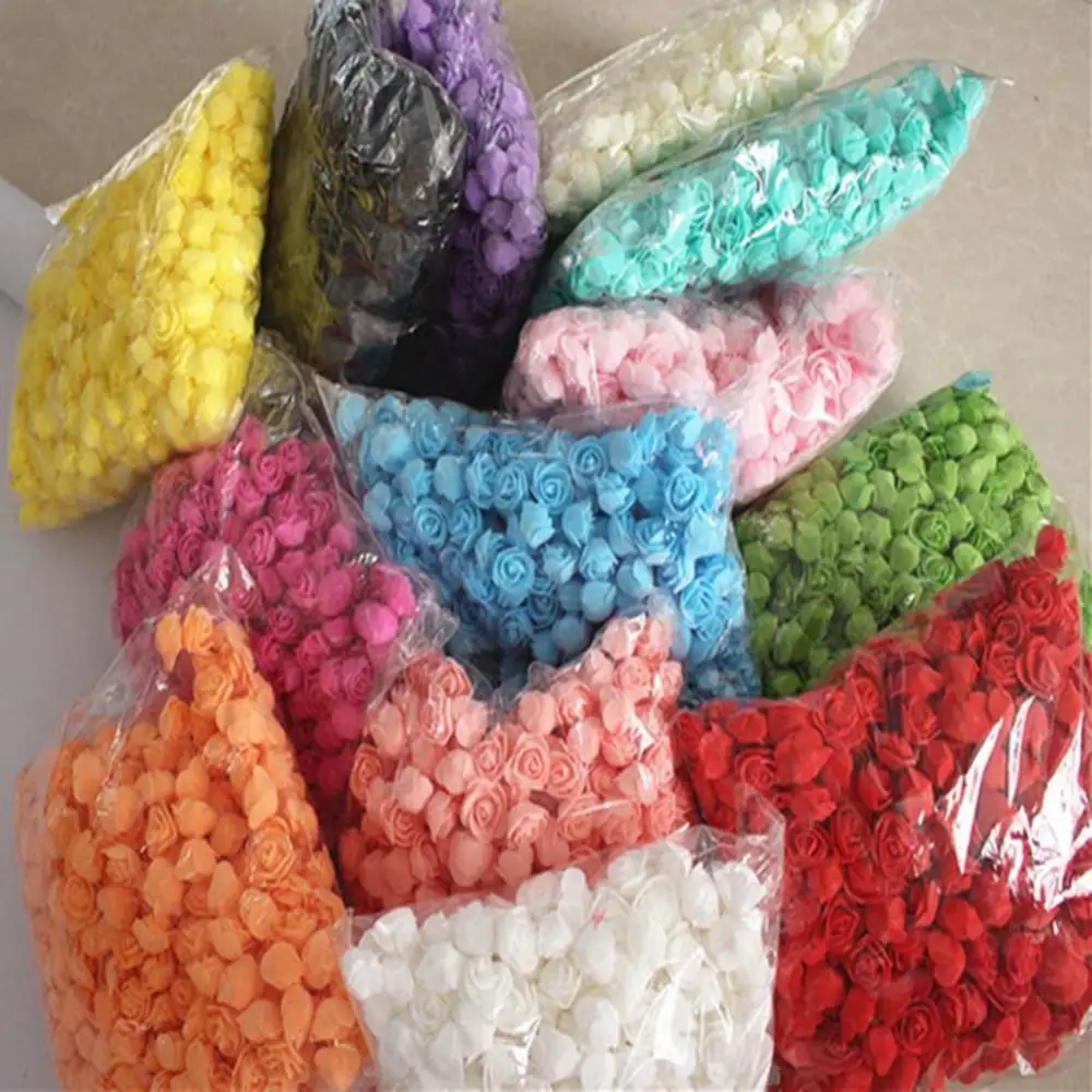 

500Pcs 3.5 Artificial Rose Heads Foam Rose for Bear Artificial Flowers DIY Valentine's Day Gift Wedding Scrapbooking DIY Flowers
