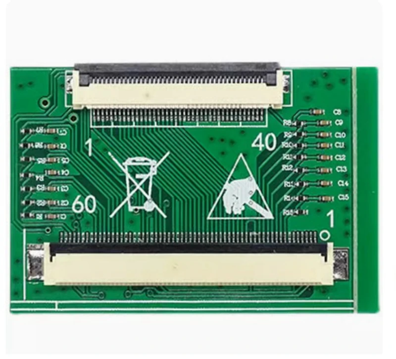 

Yqwsyxl Новый адаптер FFC от 40pin до 60pin ZIF 0,5 мм LVDS Соединительный адаптер для PCB800601