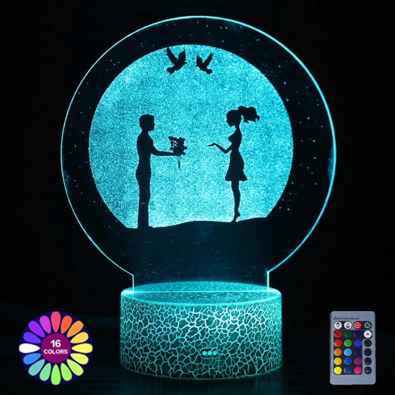 Newest 3D Lamp For Girlfriend Gift Girls Bedroom Decoration Night Light