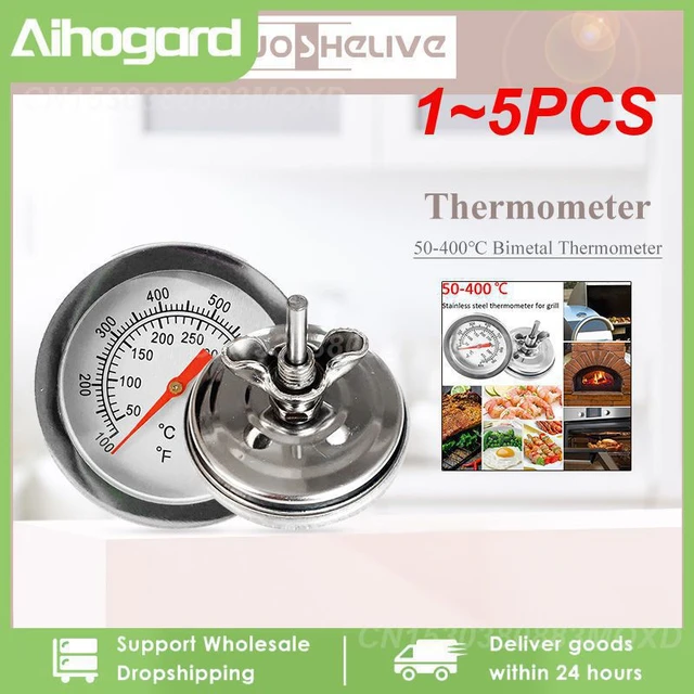 1/2/4PCS Barbecue Charcoal Grill Thermometer Pit Wood Smoker