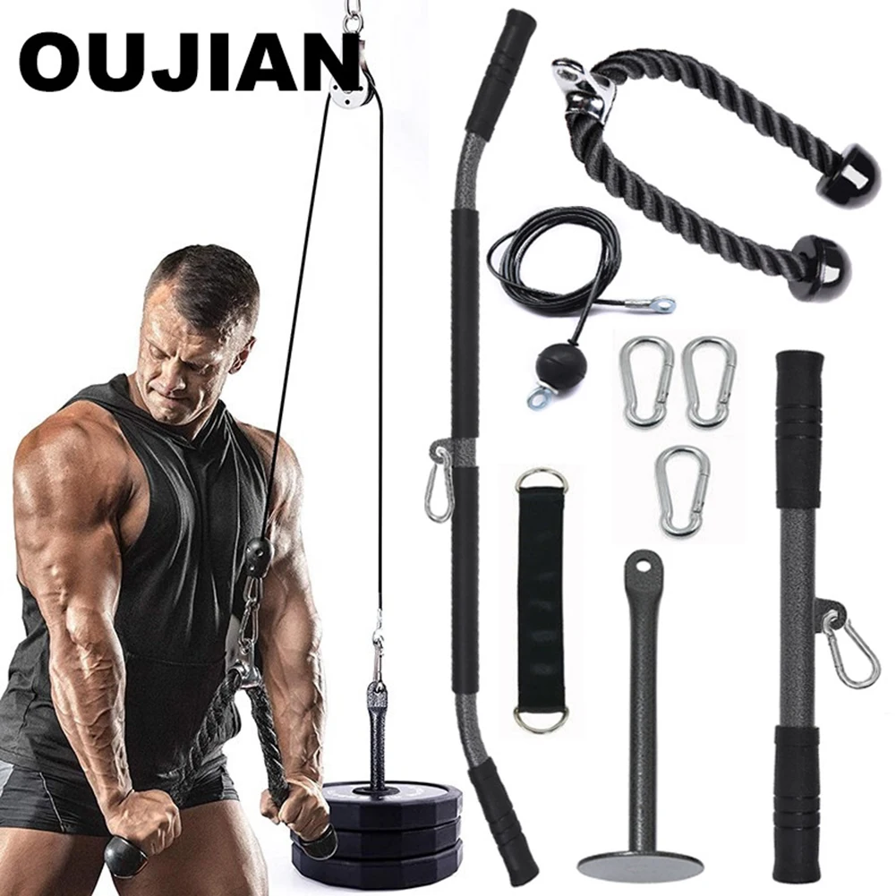 Lyndwin Poleas Gimnasio para Casa, DIY Polea Gimnasio Fitness Máquina  Musculacion Gym Cable Kit Sistema en Casa, Brazo Pecho Espalda Tríceps  Biceps