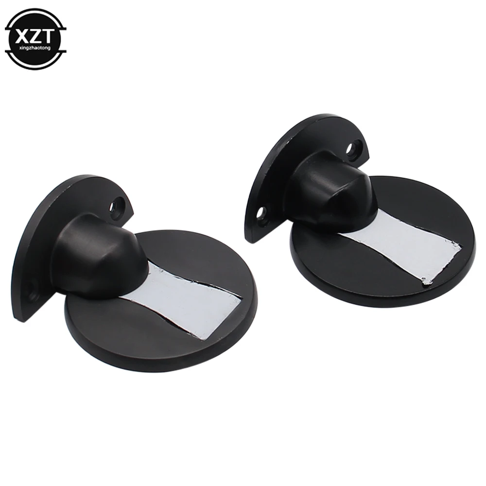 Perforation-free magnetic door stopper 304 stainless steel door stopper hidden holders catch floor nail-free furniture hardware