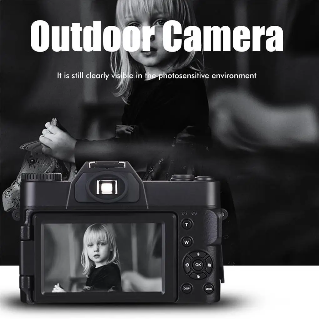 4K HD Professional Digital Camera Camcorder WIFI Webcam Wide Angle 16X Digital Zoom 48MP Photography 3 Inch Flip Screen Recorder