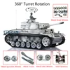 HENG LONG 1/16 Snow 7.0 Customized Panzer III L Remore Controlled Tank for Boys 3848 Metal Wheels TH17353-SMT4 1