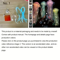 1pc Handmade DIY Jellyfish Lantern, Upgraded Thick Material, Decorative Hanging LED Light, Room Decoration Light 2