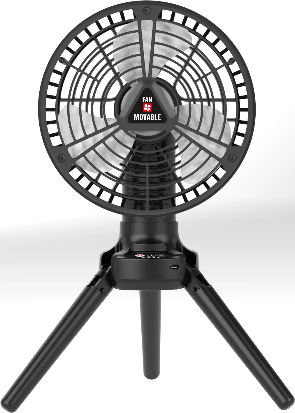 Многофункциональный штатив, уличный встряхивающий вентилятор для кемпинга, лампа с зарядкой через USB, бытовой подвесной четырехскоростной электрический вентилятор с ветровым освещением