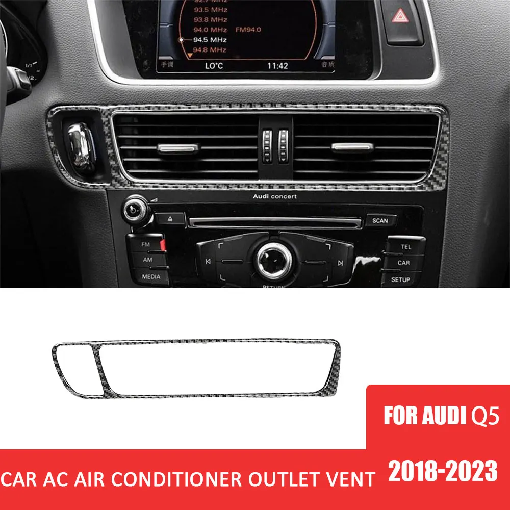 

Автомобильная наклейка на решетку вентиляционного отверстия кондиционера, декоративная крышка из углеродного волокна для Audi Q5 2018-2023, автомобильные аксессуары для интерьера