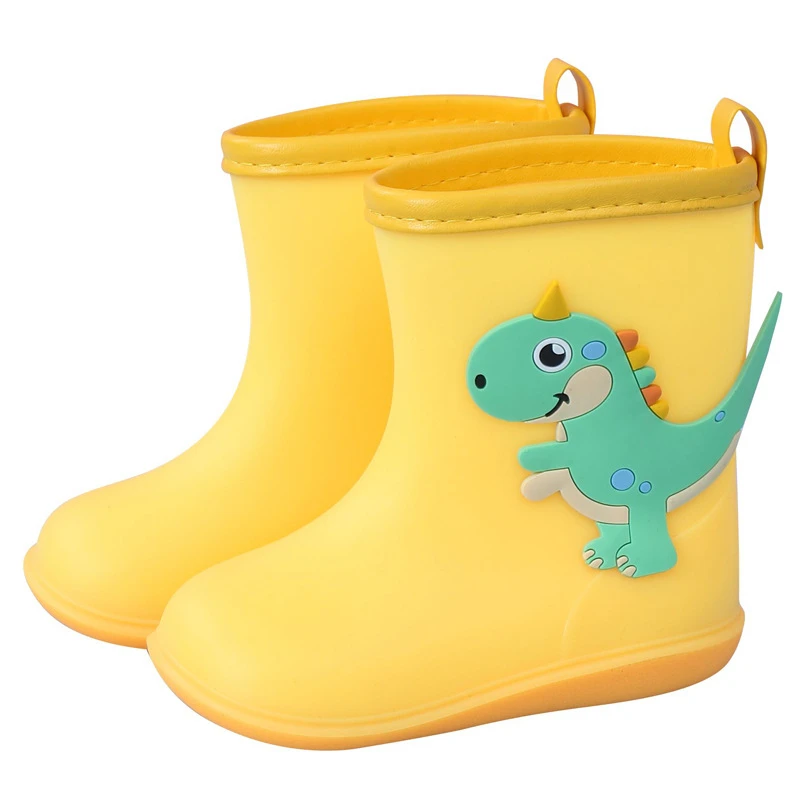 

MODX Fashion Rainproof Kids Shoes Boys Cartoon Rain Boots PVC Rubber Flexible Mid-Calf Waterproof Shoes Girls Rain Boots Soft