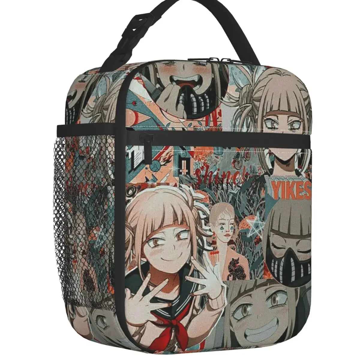 

Custom My Hero Academia Himiko Toga Lunch Bag Men Women Cooler Warm Insulated Lunch Boxes for Kids School