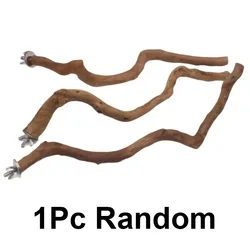 Natural Parrot Perch Tree Stick with Paw Grinding Feature - Bird Cage Accessory (30cm)
