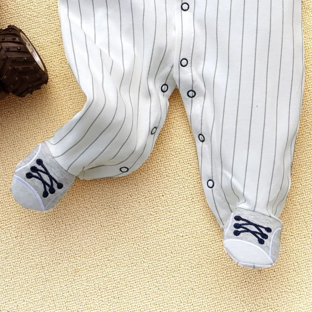 3-12M Long sleeve Baby Rompers comfortable Spring Autumn cotton Baby boy Costume Letter Embroidery jumpsuits