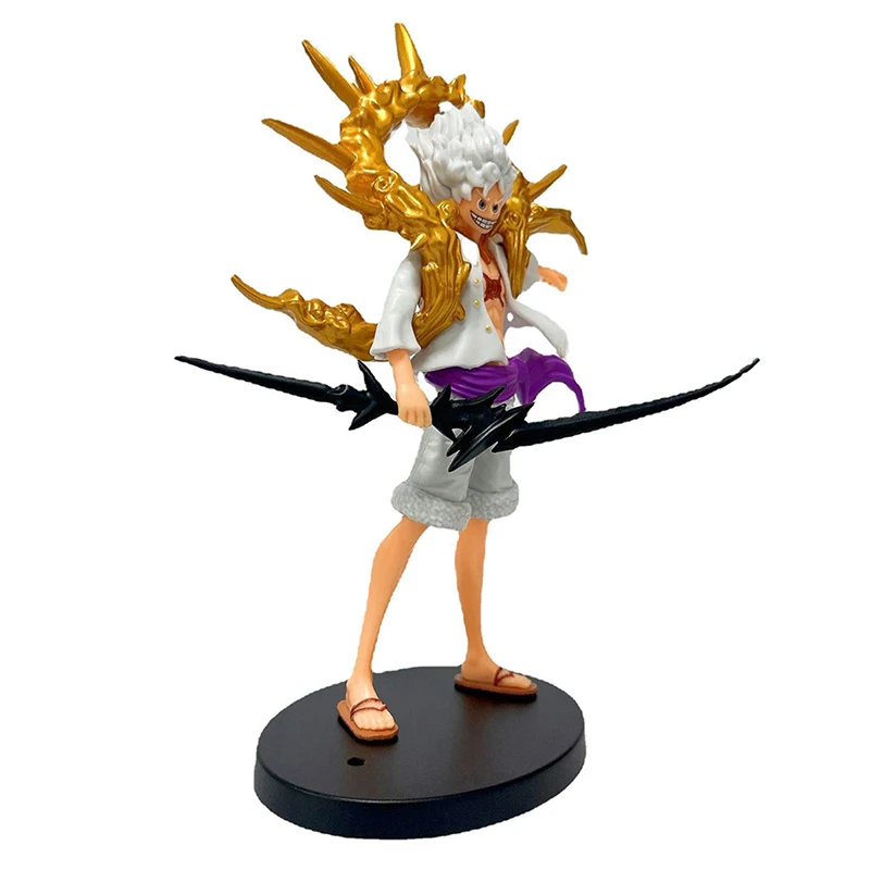 Eebon OP Anime Action Figures 6.7 Sun God Nika Gear 5 Red Luffy PVC Model  Toy , 1:1 Restoration of Details Statue Collectible Figurine for Decoration  