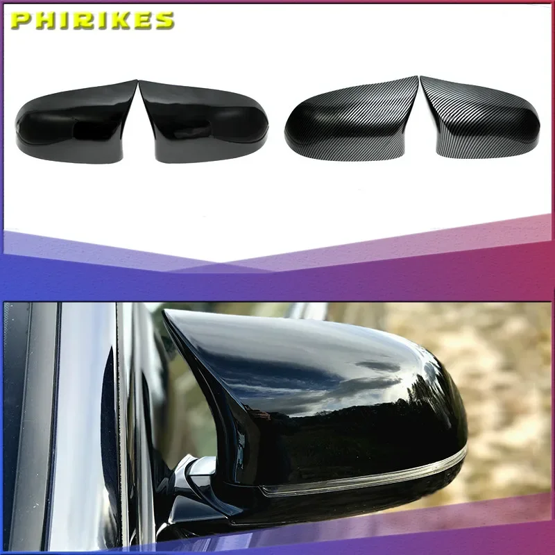 

ONE PAIR Rearview mirror cover For bmw X3 F25 G01 X4 F26 G02 X5 E70 F15 G05 X6 E71 F16 G06 ABS Mirror caps Replace the original