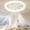 New Ceiling Fan Light Living Room Bedroom Modern and Simple Home Intelligent Remote Control Restaurant LED Fan Light 2