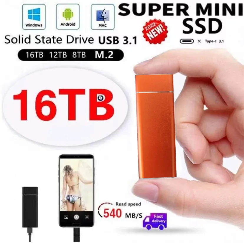 

New External Hard Drive 1TB High Speed Portable 2TB Mobile Hard Drive Original Hard Drive External Suitable for Mac/PC
