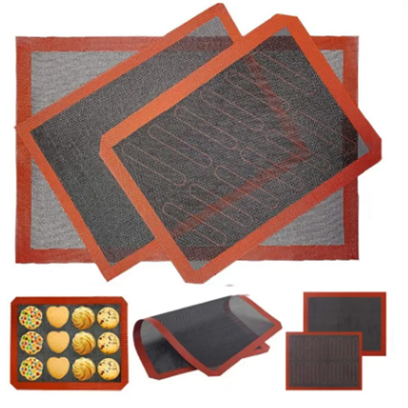 Silicone Breathable Baking Mat Non-Stick High Temperature Resistant Cookie Bread Baking Mat Oven Microwave Kitchen Tools