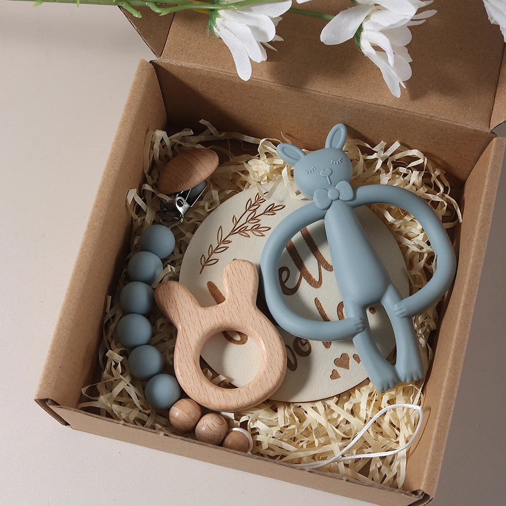 بطاقات صور اطفال حديثي الولادة + عضاضة ارنب