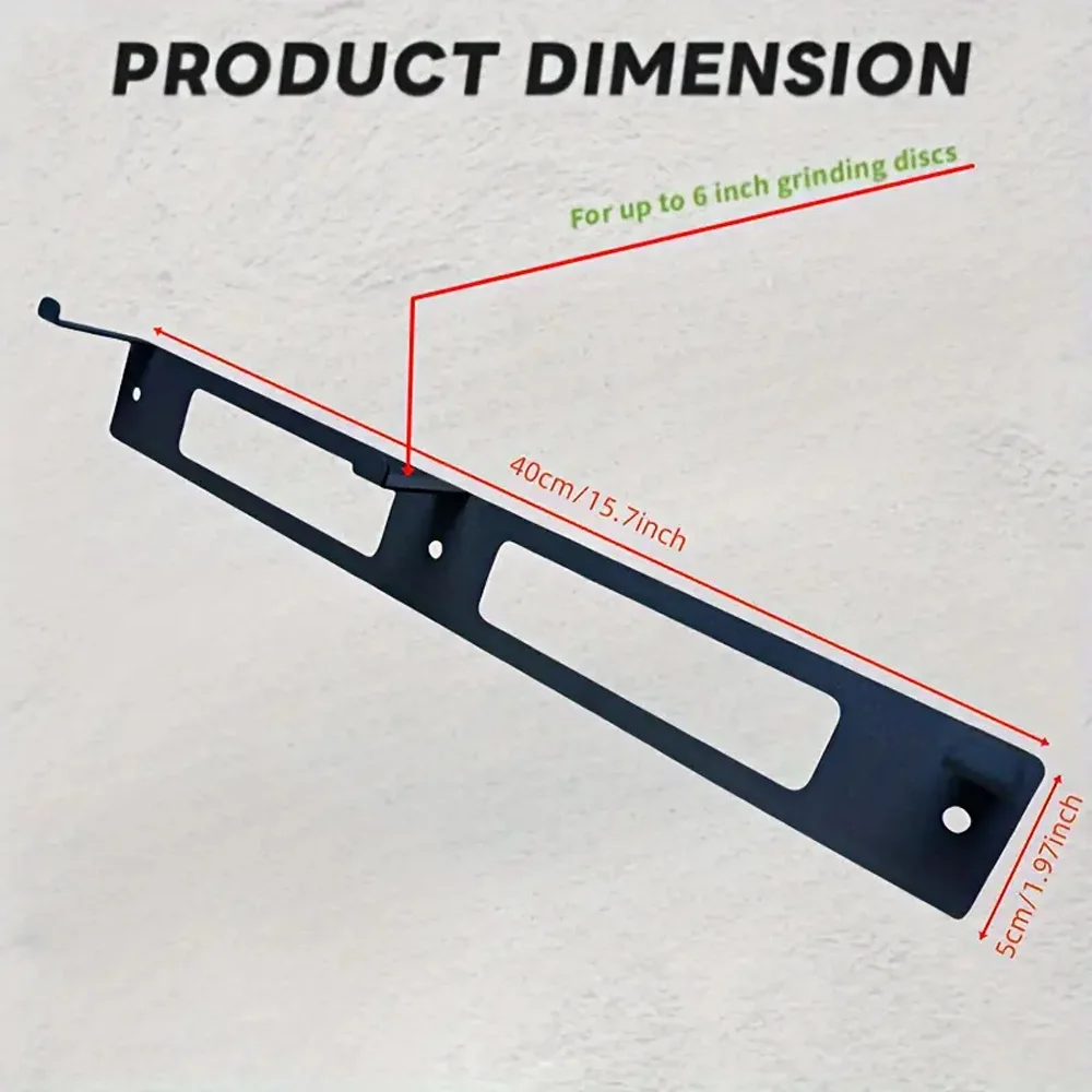 Metal Grinder Disc Storage Rack Wall-Mounted Organizer for 4-1/2" and 7/8" Cut-Off Wheels for Workshop, Shed, Garage, and Home
