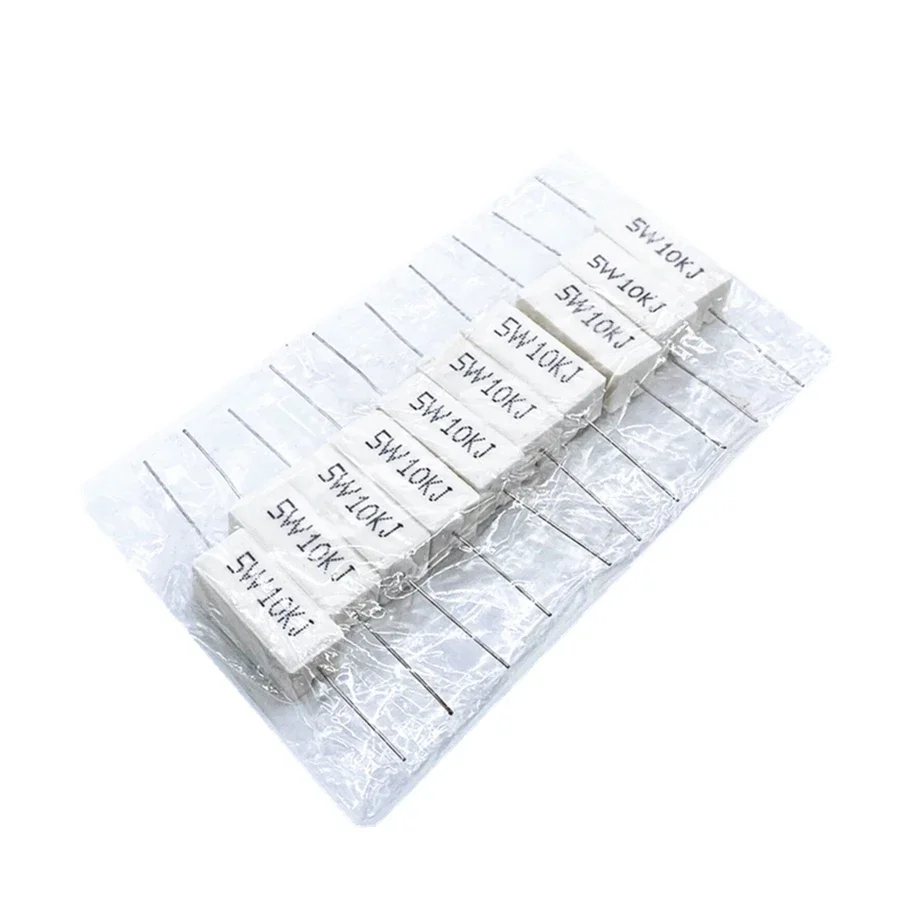5W 5% Cement Resistor 0.1 ~ 10K ohm 10pcs